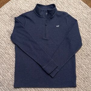 Vineyard Vines Blue Quarter-Zip Sweater